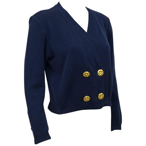 ysl blue cardigan|YSL cardigan for women.